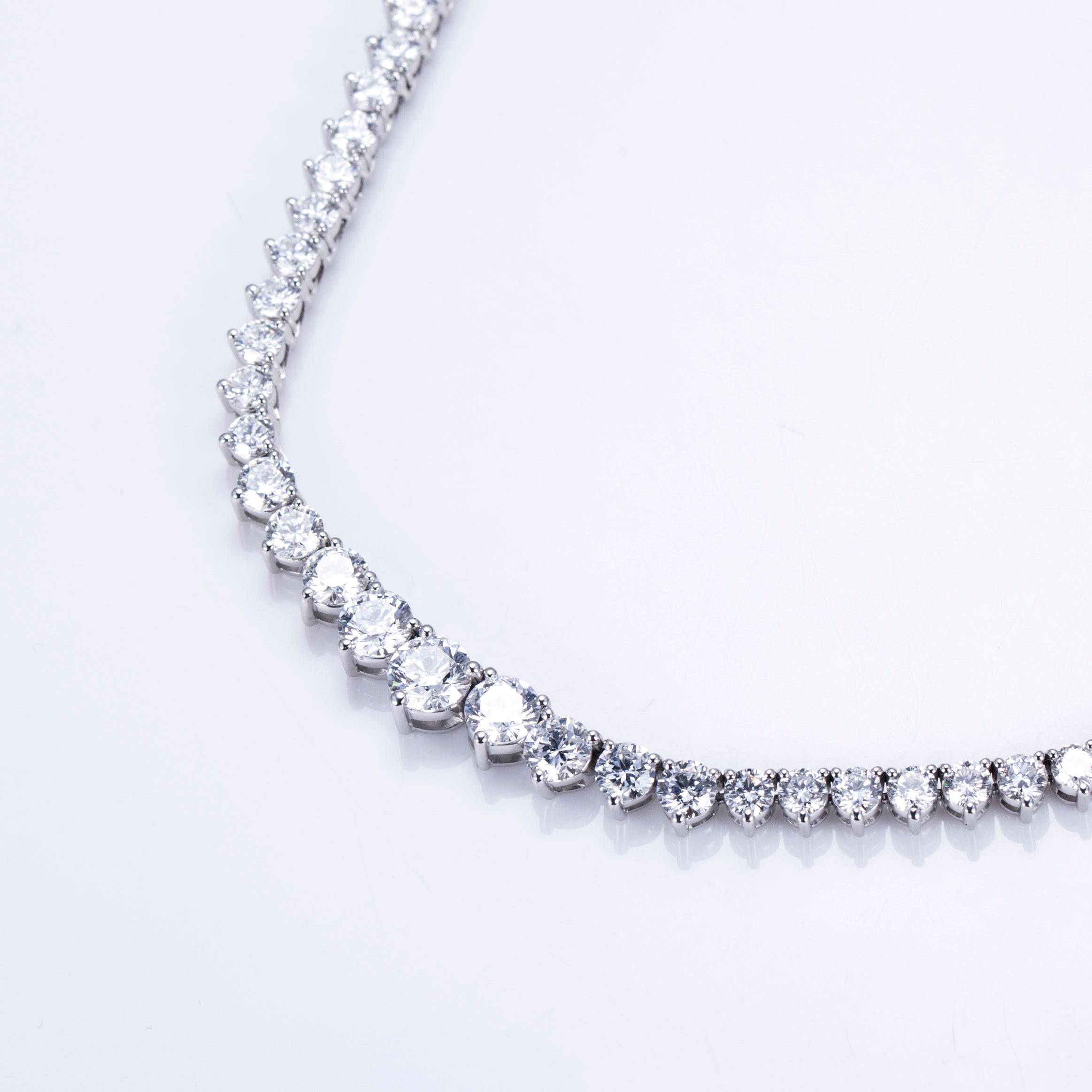 Graduated Tennis Necklace 14k - IN STOCK - ROVA Brilliance
