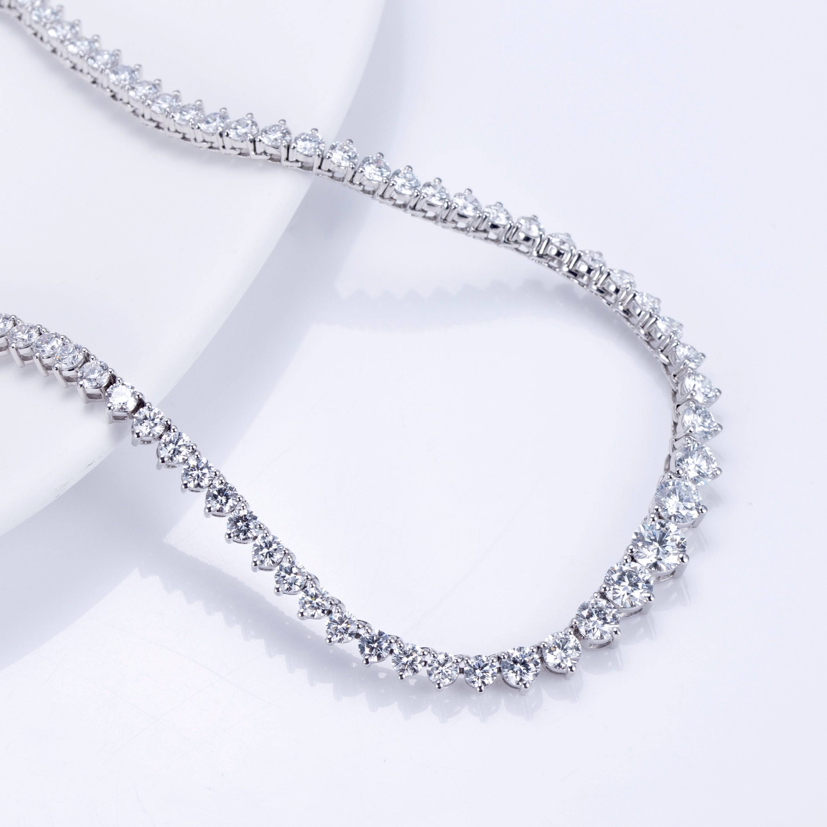 Graduated Tennis Necklace 14k - IN STOCK - ROVA Brilliance