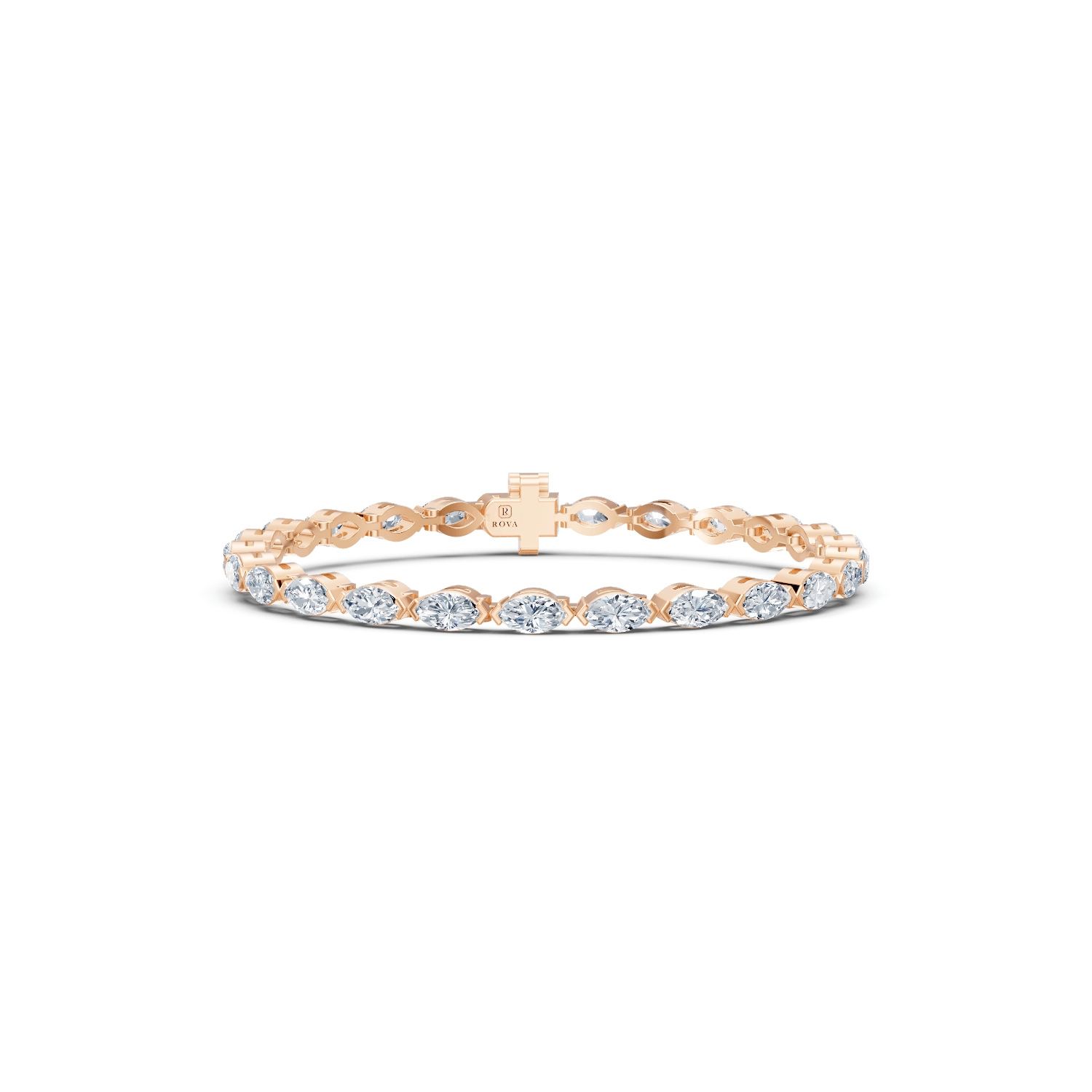 Marquise Tennis Bracelet 18k Gold - ROVA Brilliance