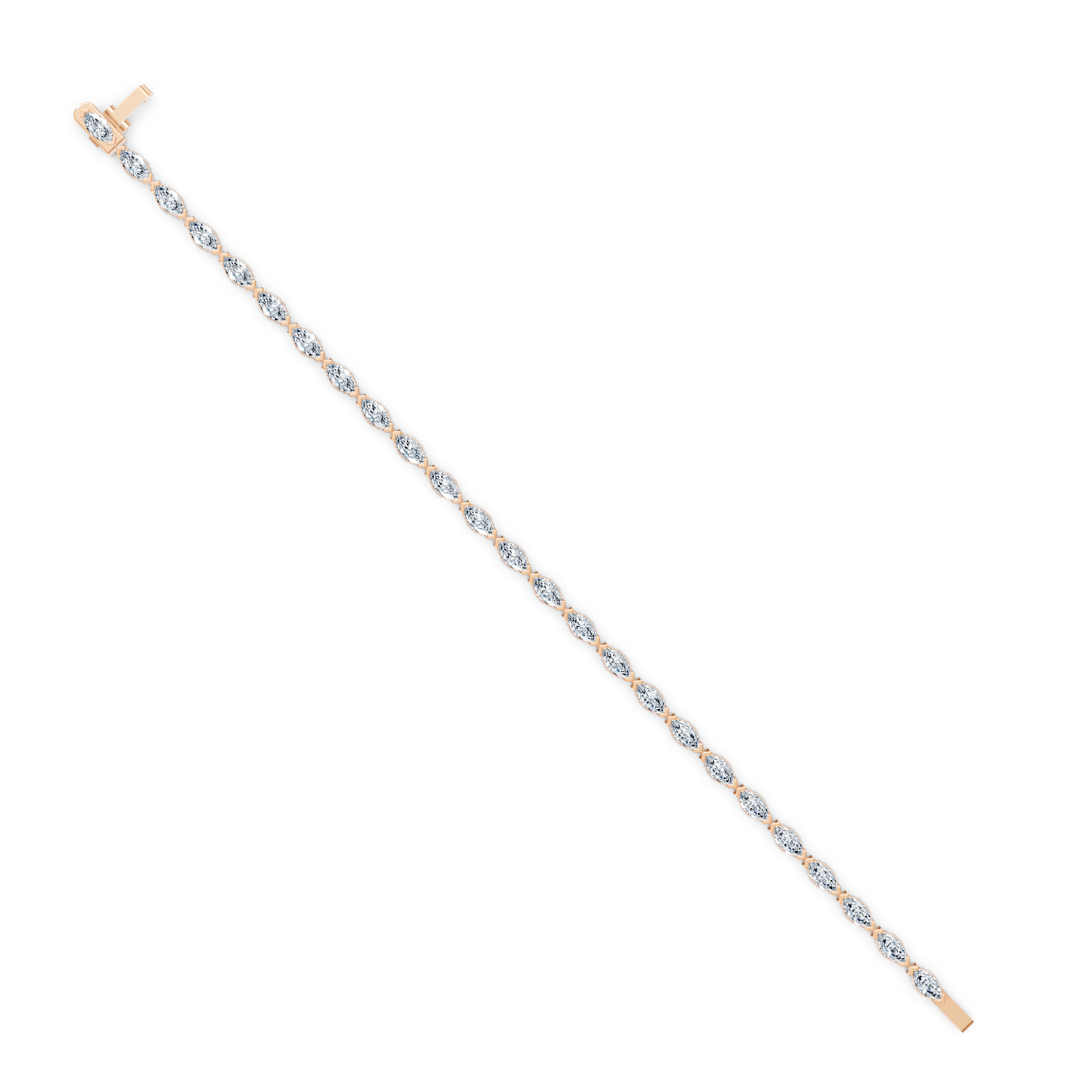 Marquise Tennis Bracelet 18k Gold - ROVA Brilliance