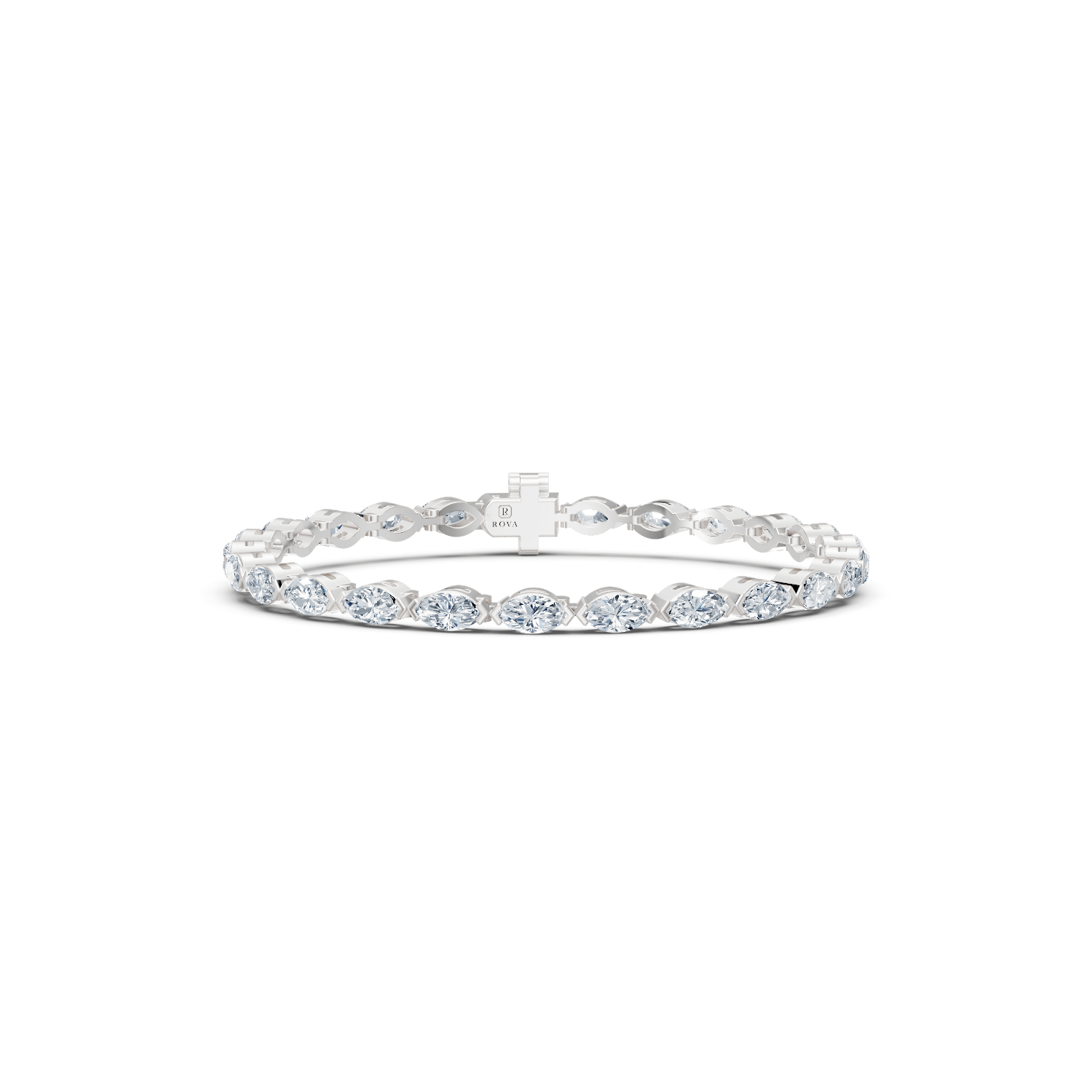 Marquise Tennis Bracelet 18k Gold - ROVA Brilliance