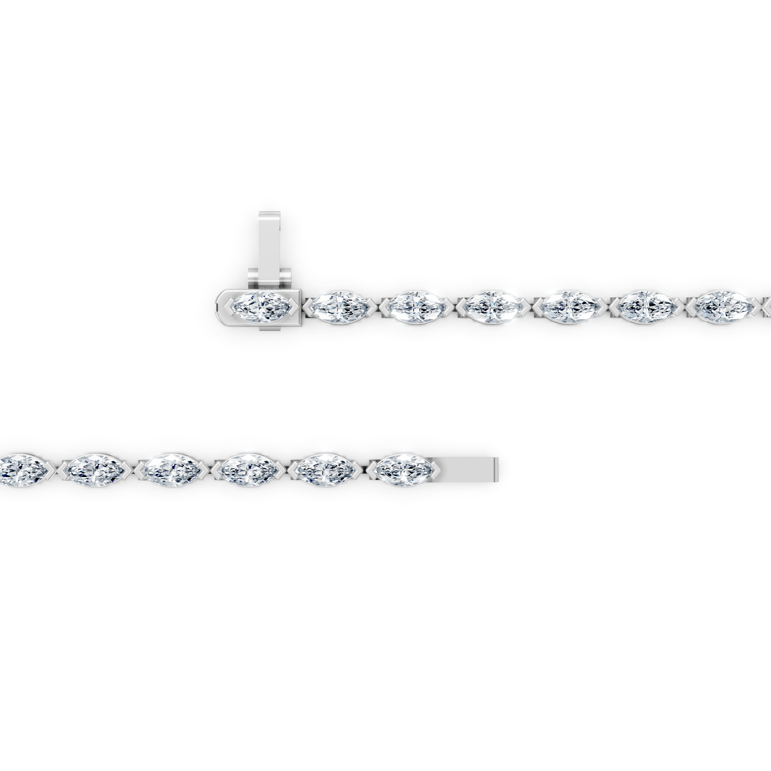 Marquise Tennis Bracelet 18k Gold - ROVA Brilliance