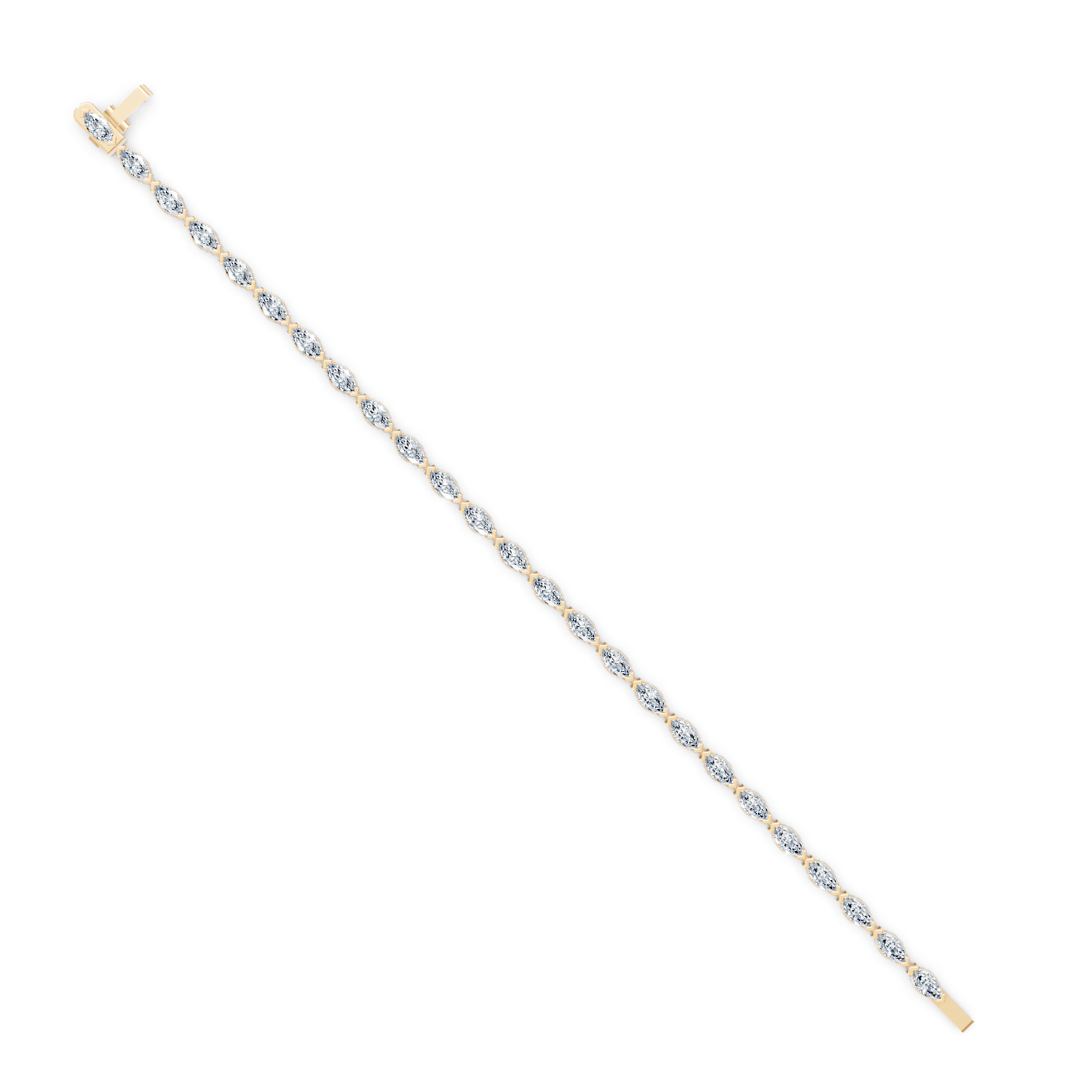 Marquise Tennis Bracelet 18k Gold - ROVA Brilliance