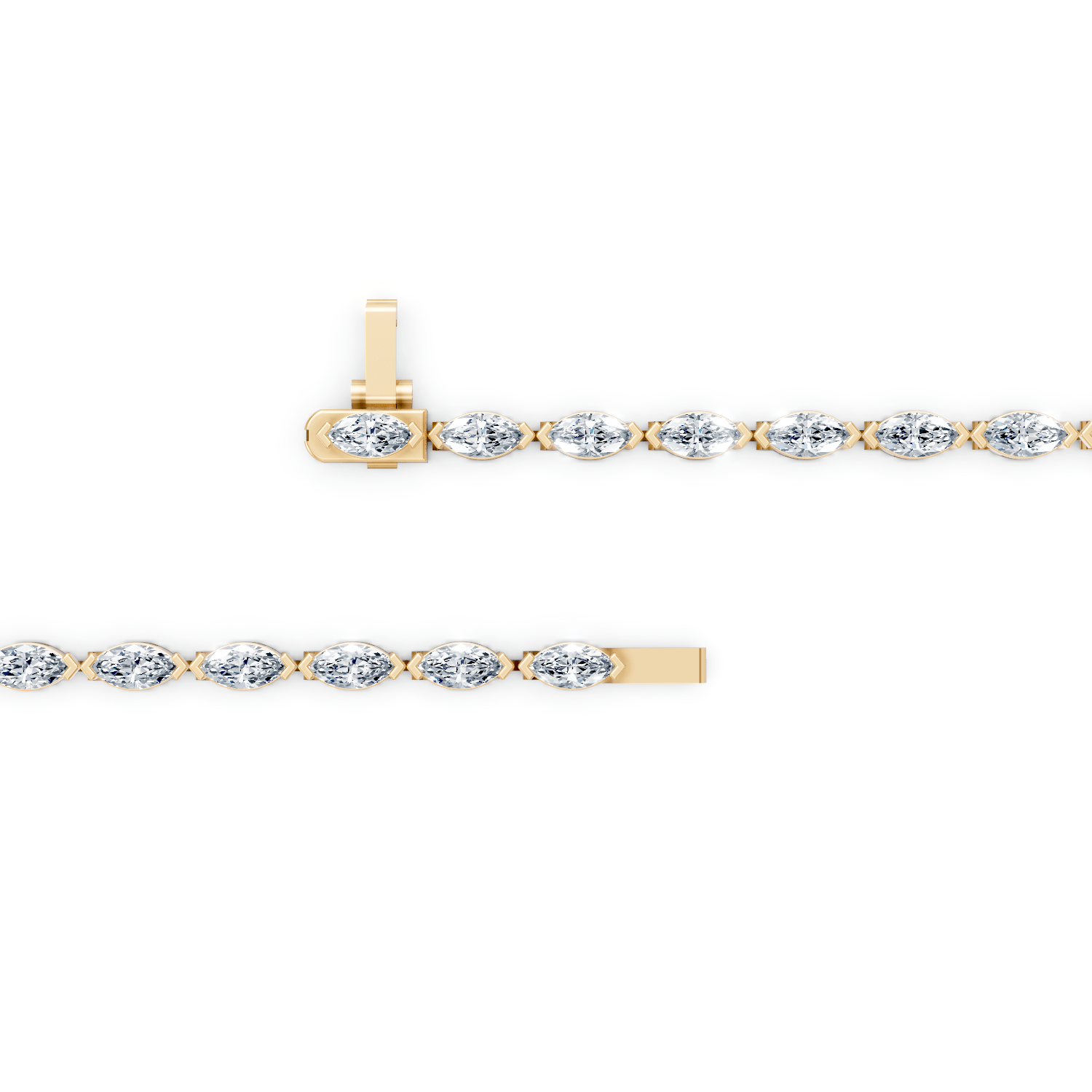 Marquise Tennis Bracelet 18k Gold - ROVA Brilliance