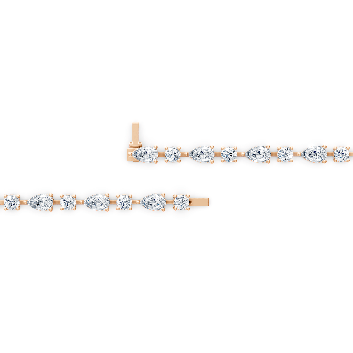 Diamond Mixer Tennis Bracelet 18k Gold - ROVA Brilliance