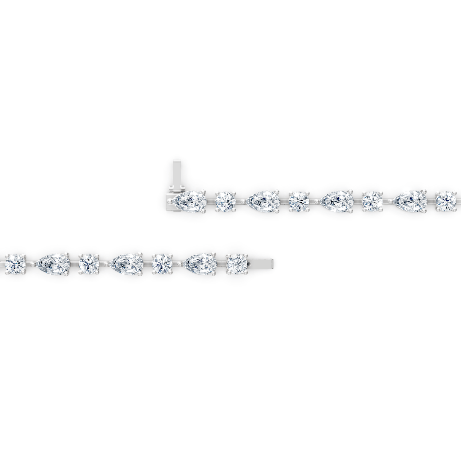 Diamond Mixer Tennis Bracelet 18k Gold - ROVA Brilliance