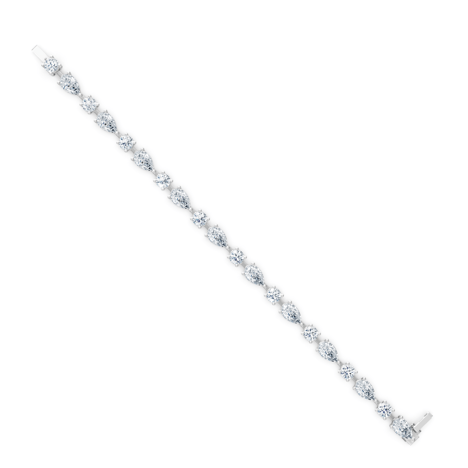 Diamond Mixer Tennis Bracelet 18k Gold - ROVA Brilliance