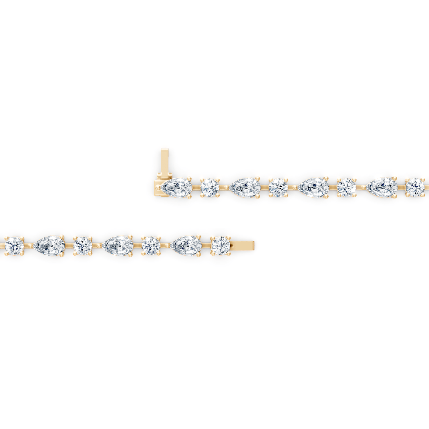 Diamond Mixer Tennis Bracelet 18k Gold - ROVA Brilliance