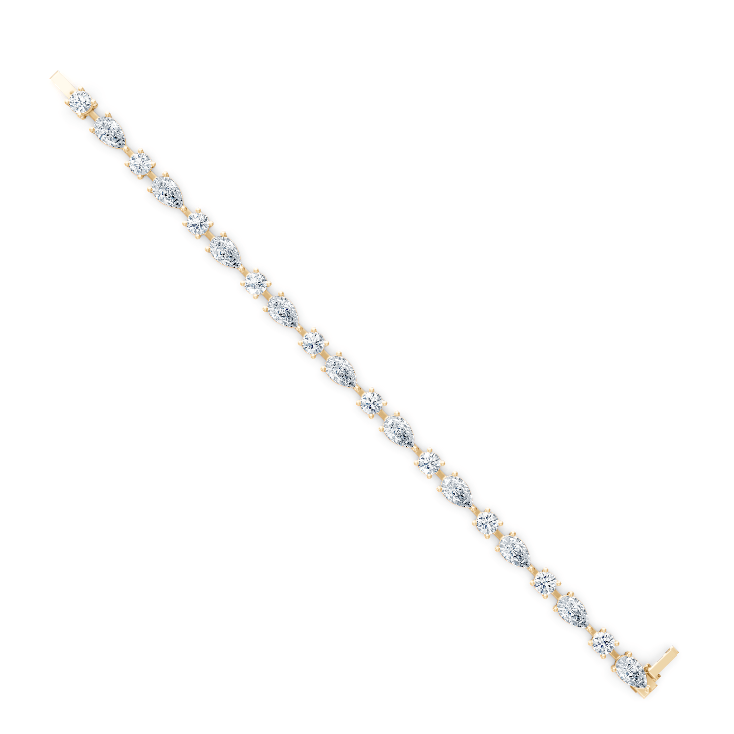 Diamond Mixer Tennis Bracelet 18k Gold - ROVA Brilliance