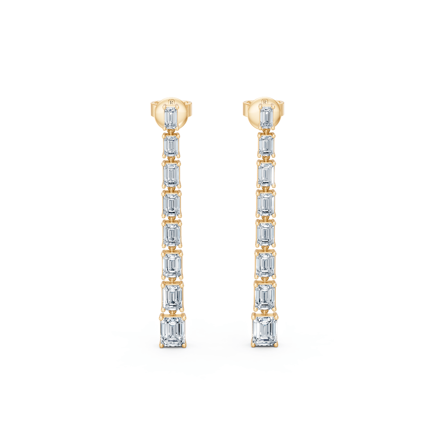 Round Brilliant Drop Diamond Earrings - ROVA Brilliance