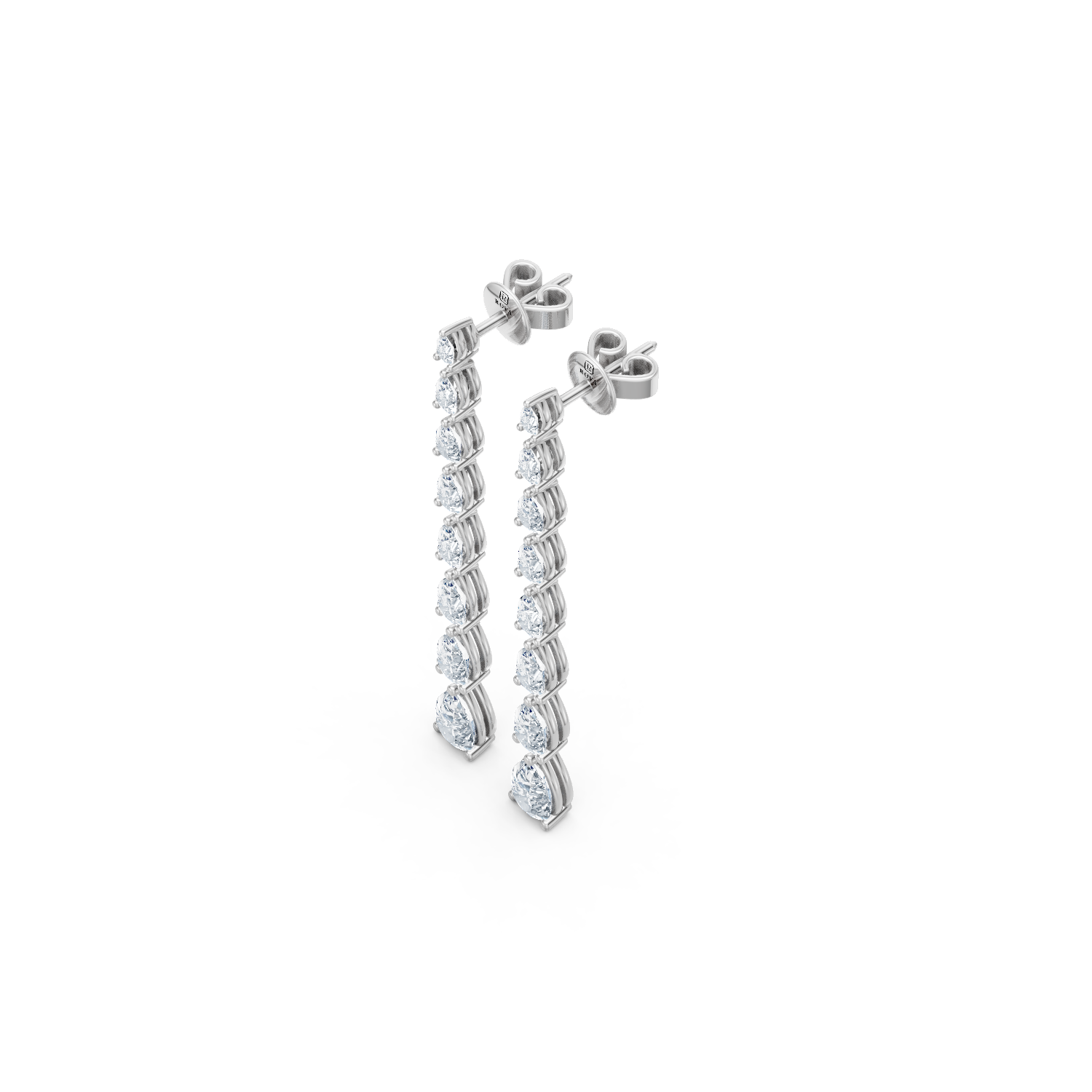 Pear Cut Drop Diamond Earrings