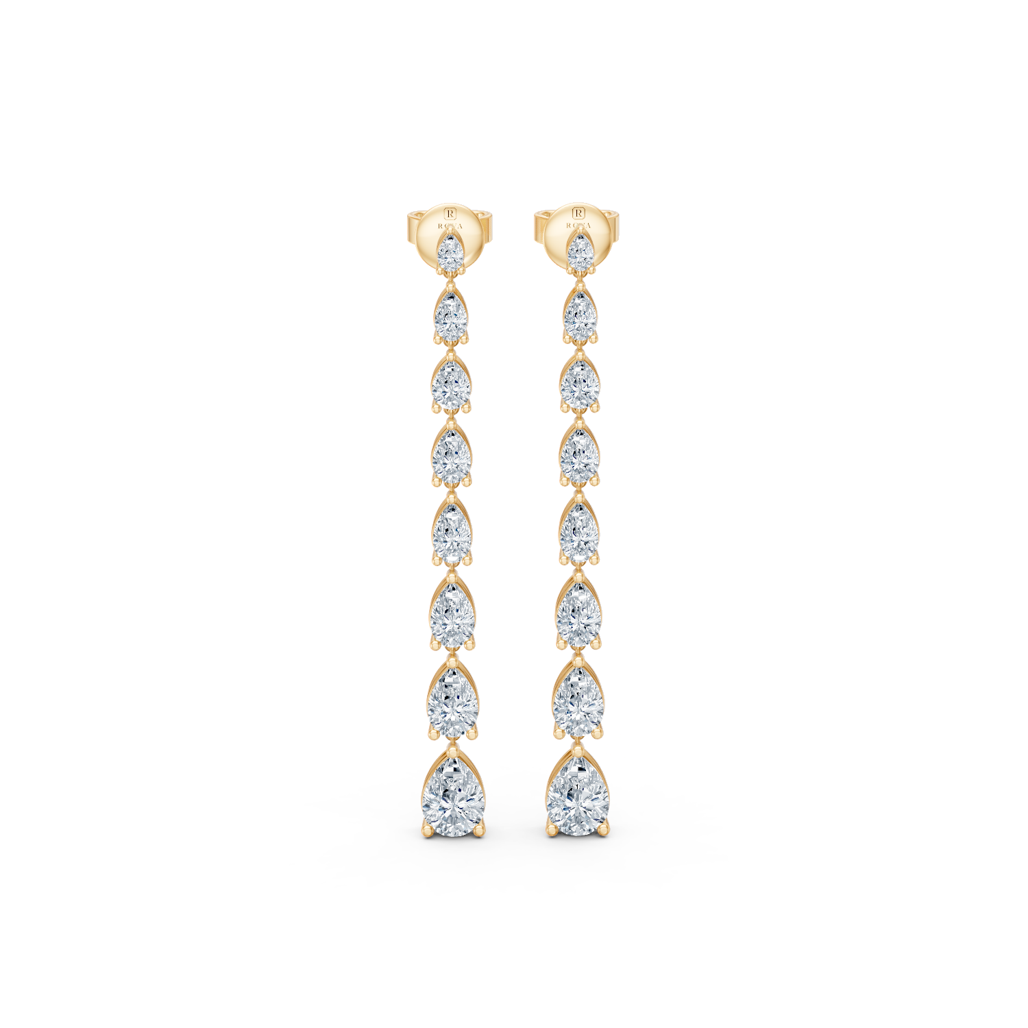 Pear Cut Drop Diamond Earrings