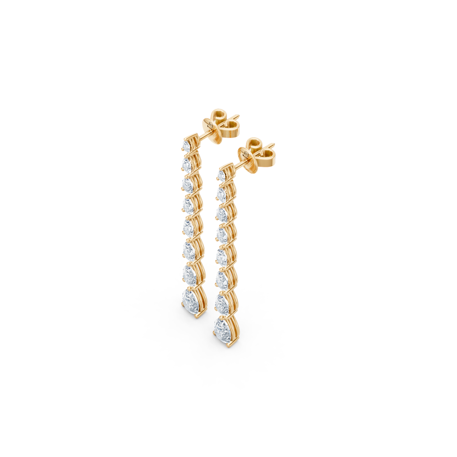 Pear Cut Drop Diamond Earrings