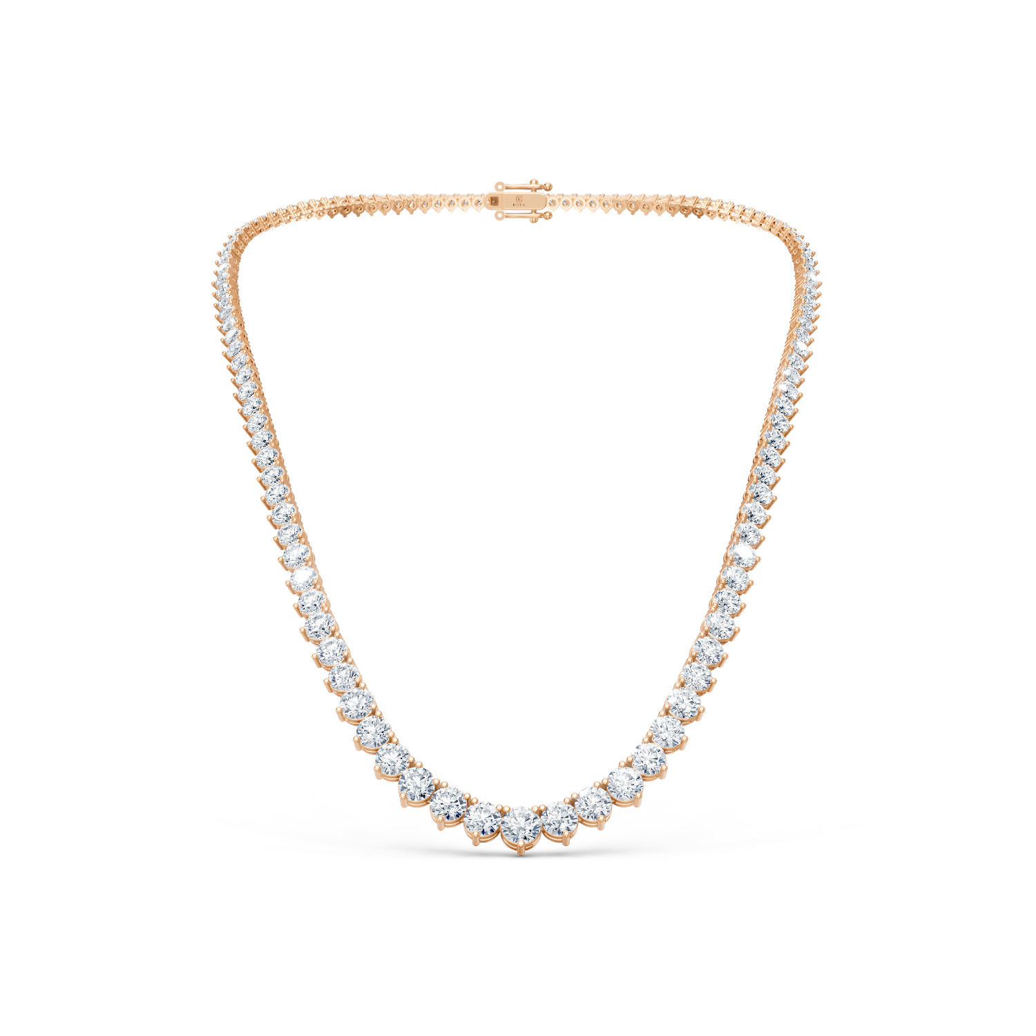 Graduated Tennis Necklace 18k