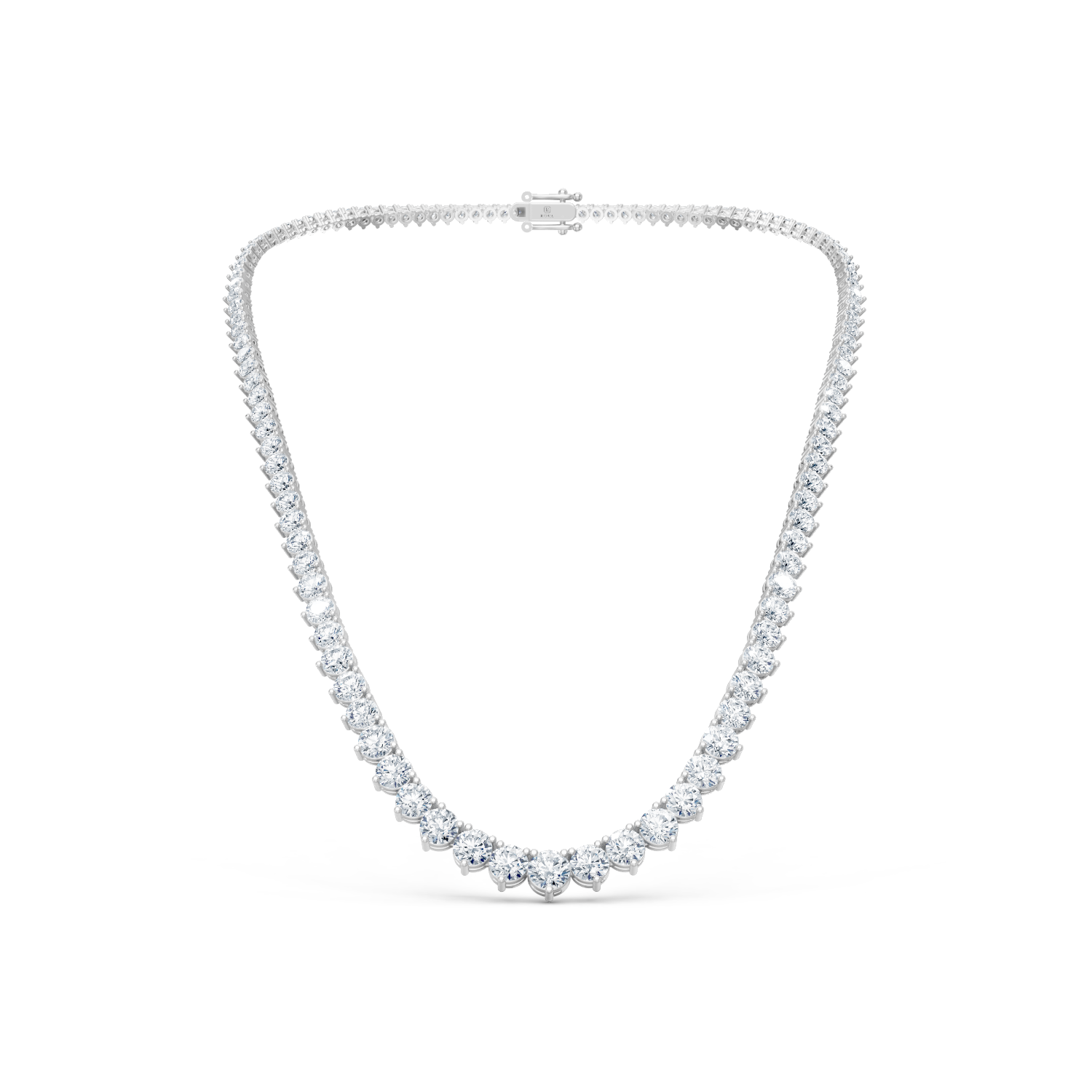 Graduated Tennis Necklace 18k