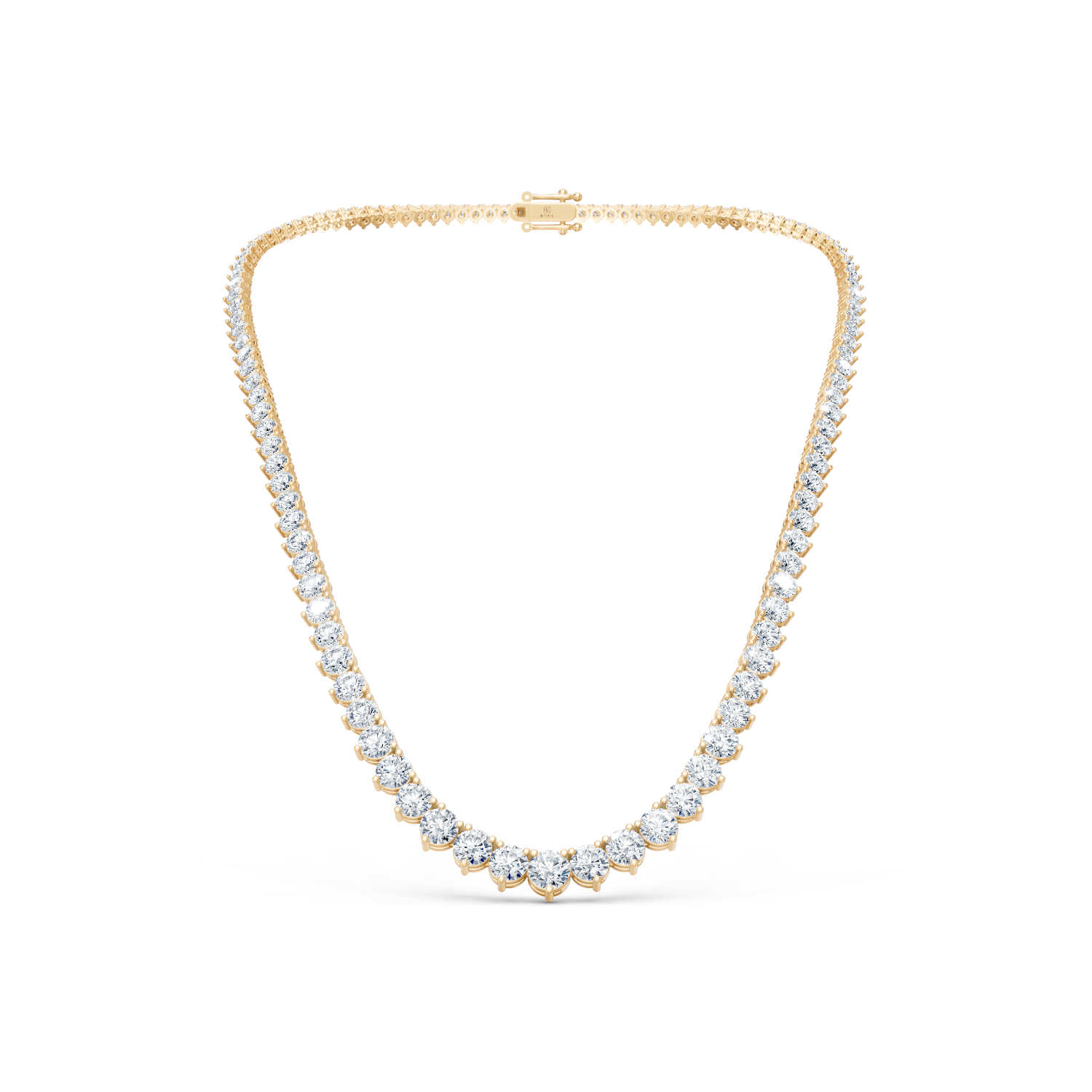 Graduated Tennis Necklace 18k