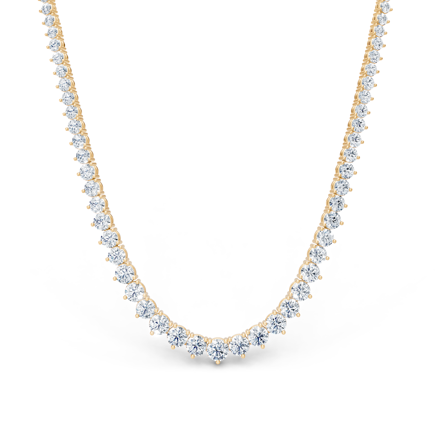 Graduated Tennis Necklace 18k