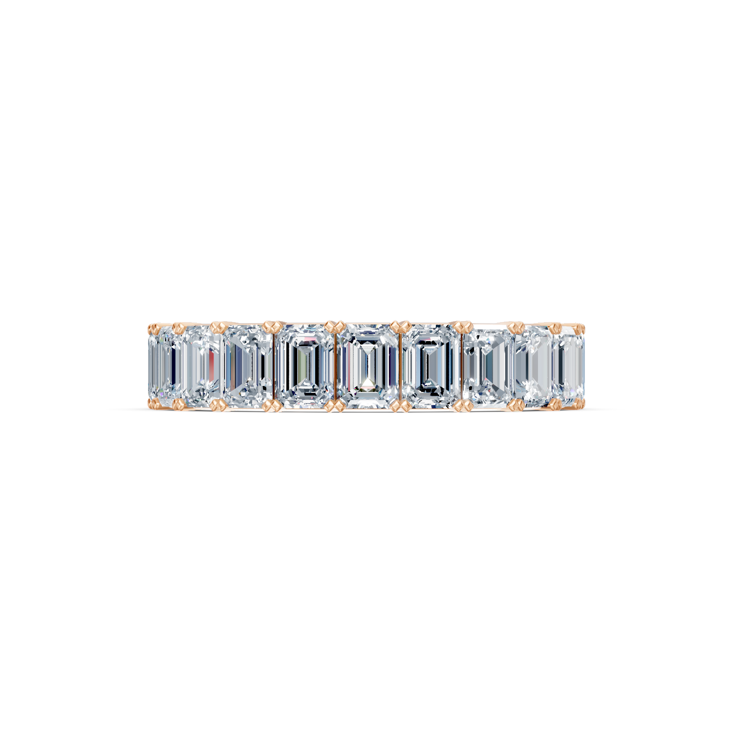 Emerald Cut Diamond Eternity Band