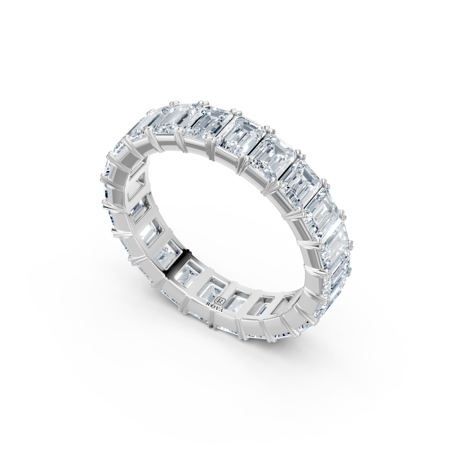 Emerald Cut Diamond Eternity Band