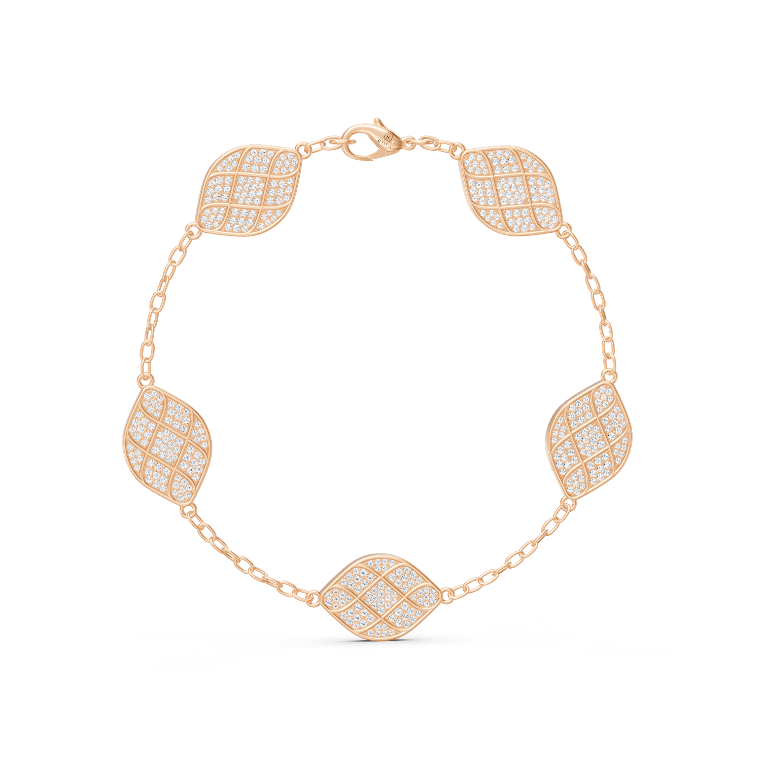Radiant Pavé Leaf Bracelet