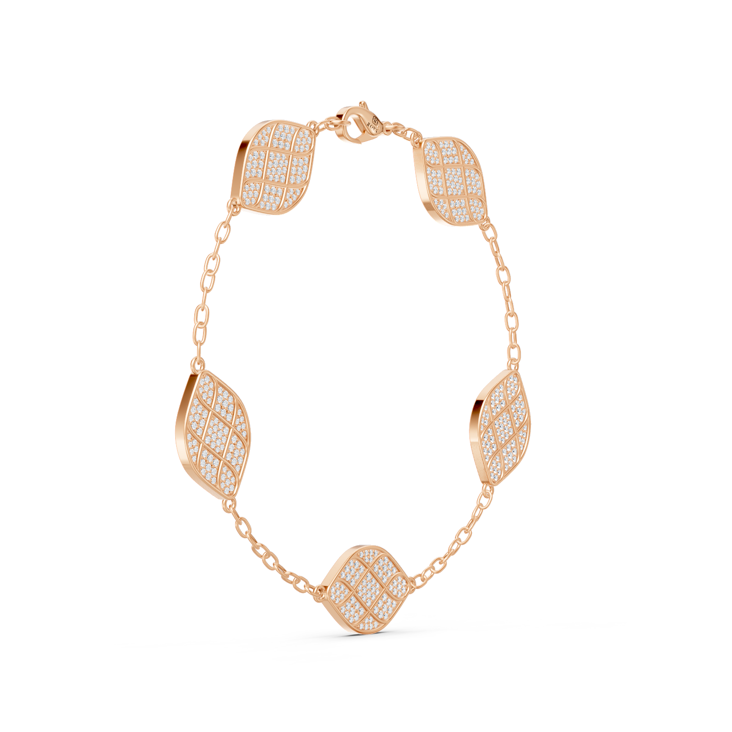 Radiant Pavé Leaf Bracelet