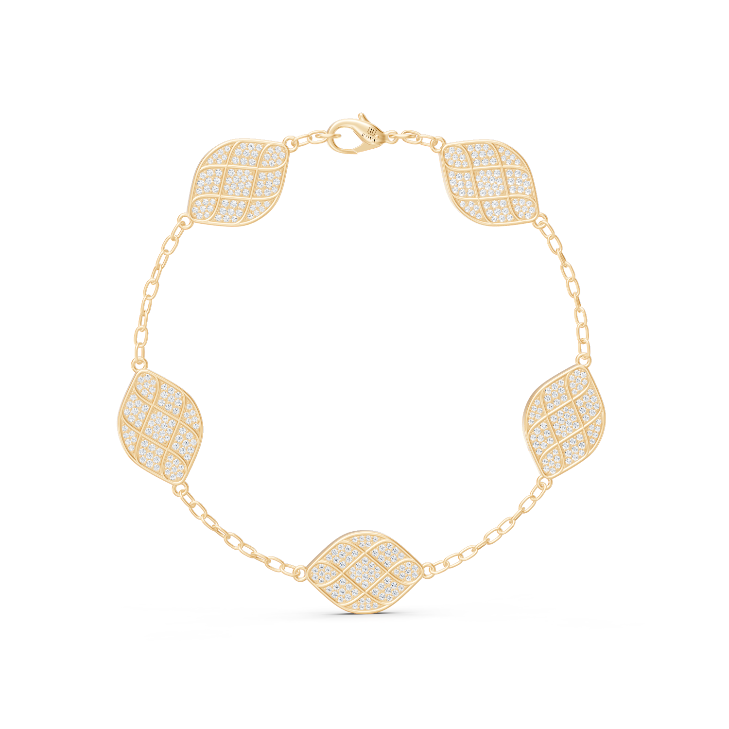 Radiant Pavé Leaf Bracelet