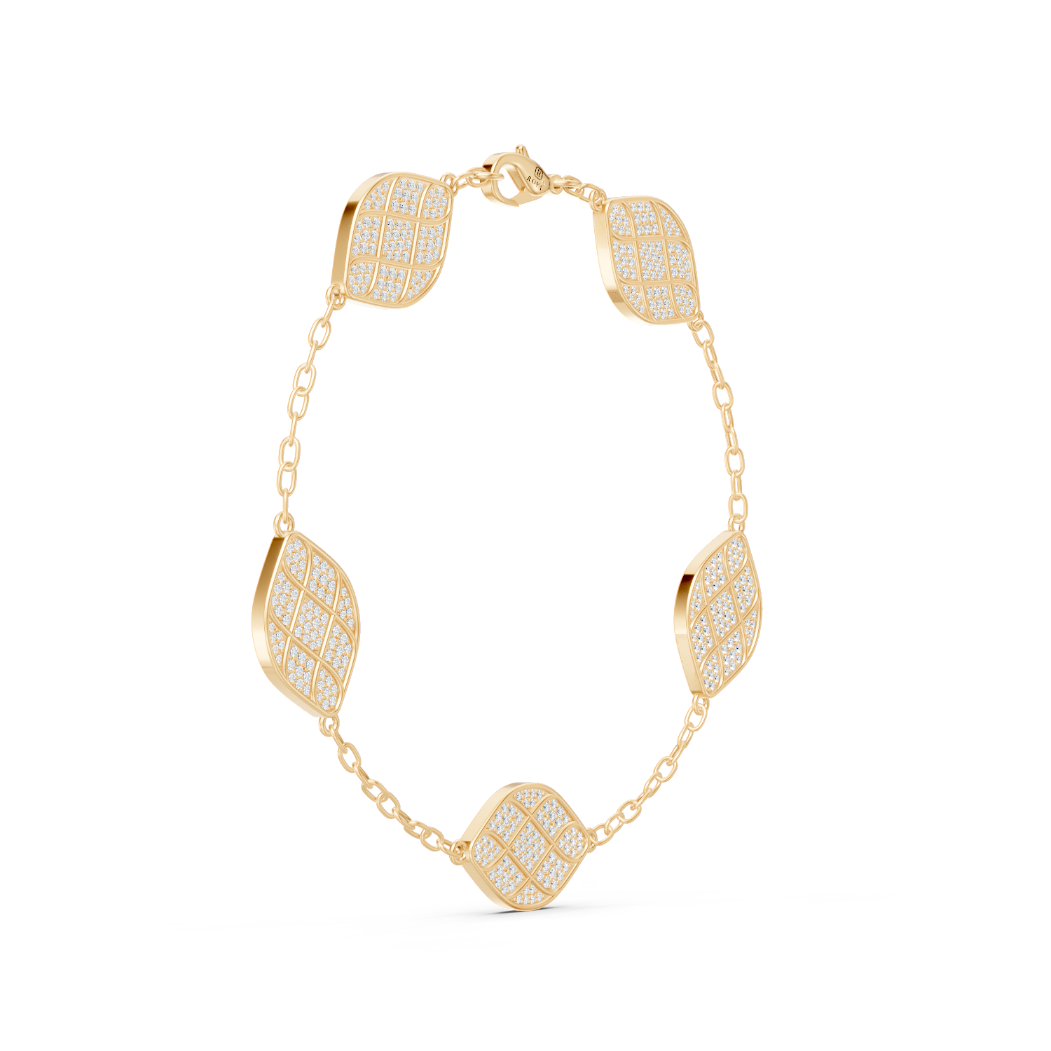 Radiant Pavé Leaf Bracelet