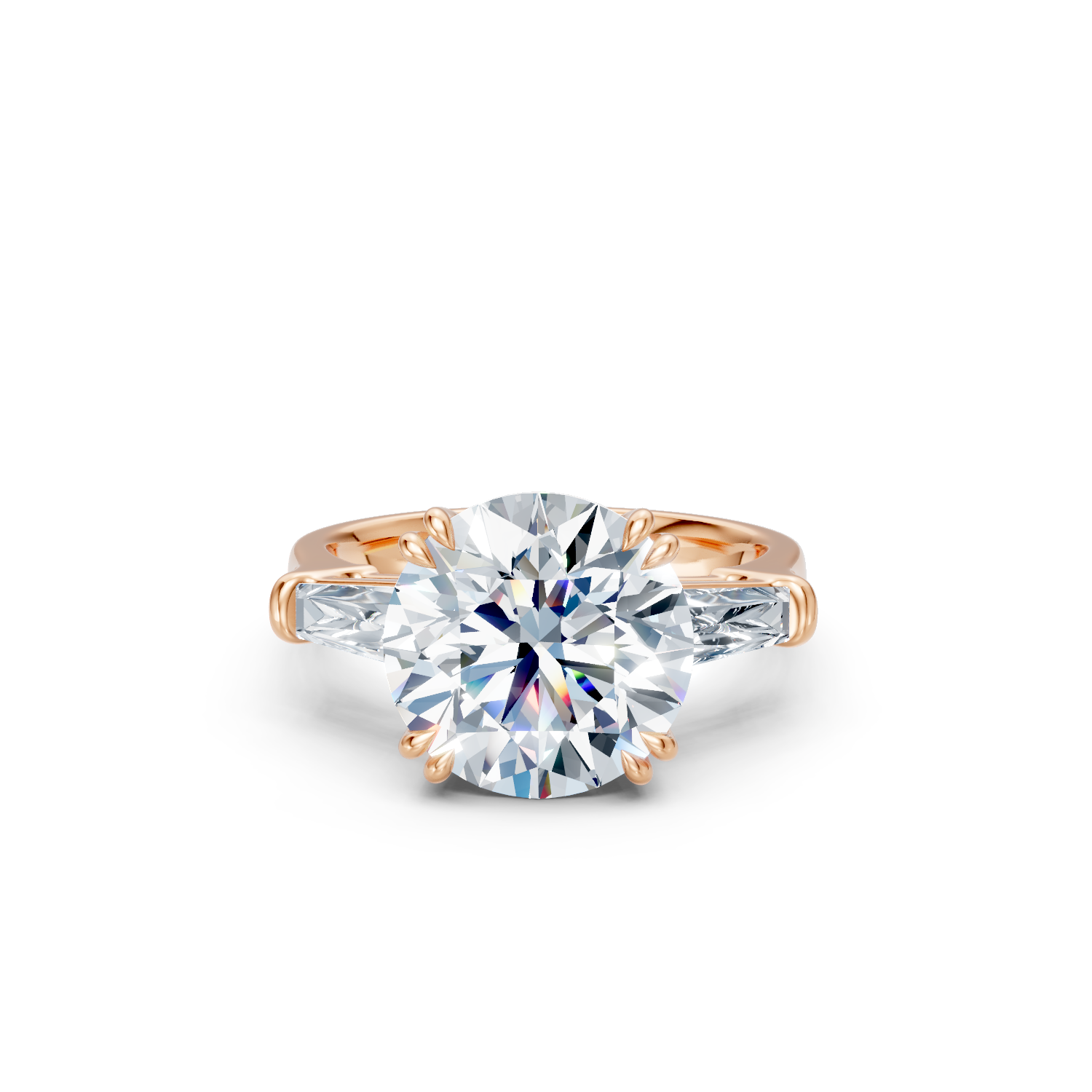 Janna Three Stone Ring Rose Gold