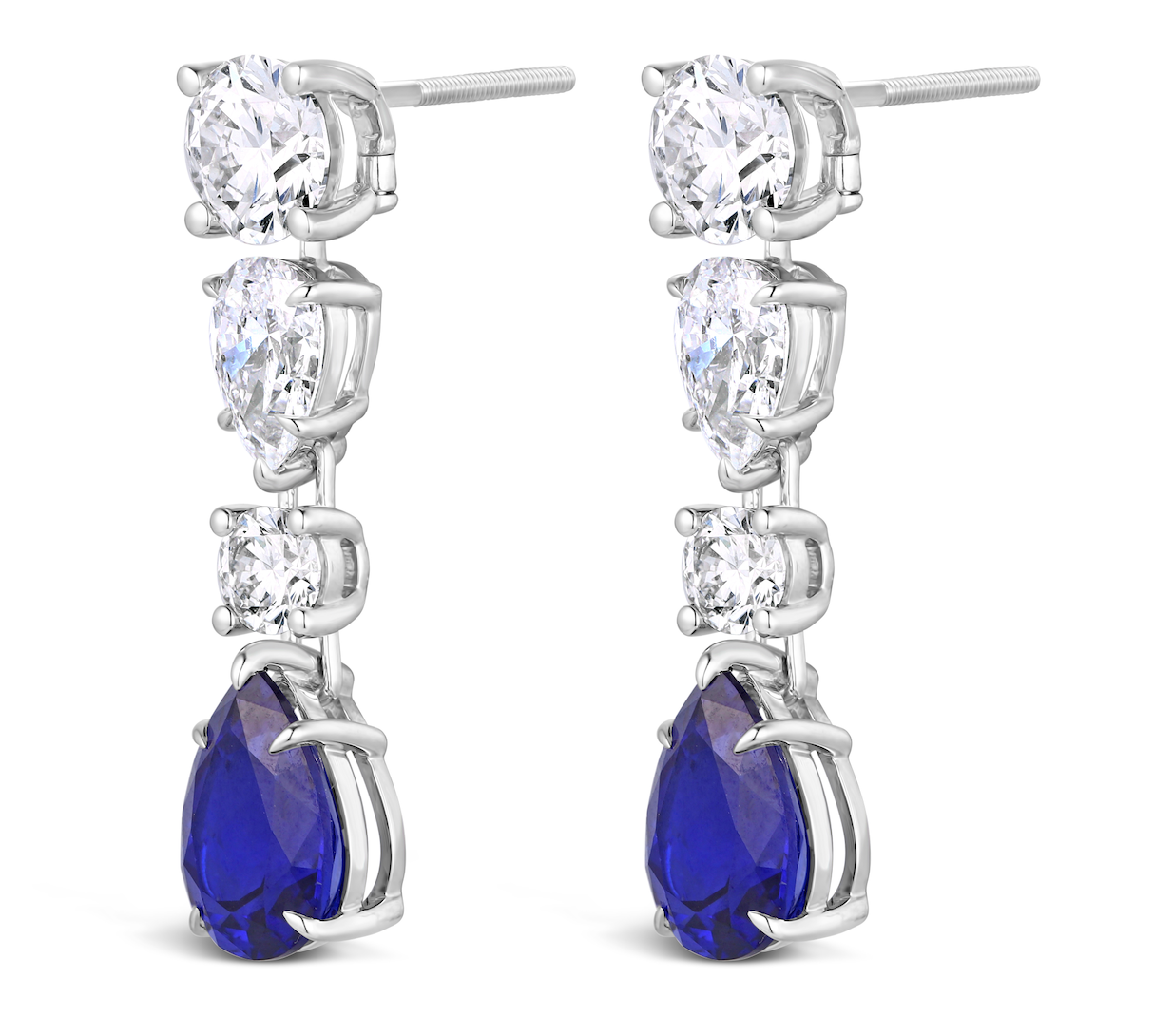 Diamond & Sapphire Convertible Drop Earrings