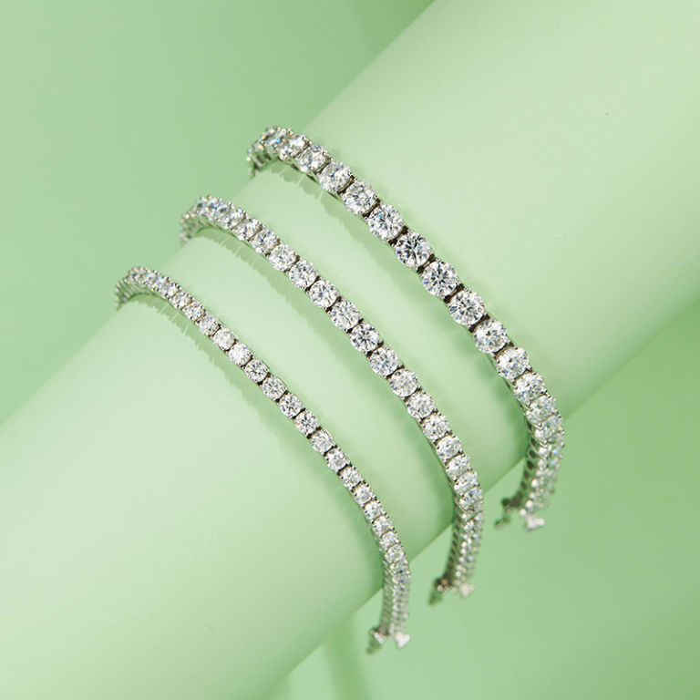 Classic Tennis Bracelet 14k White Gold - IN STOCK