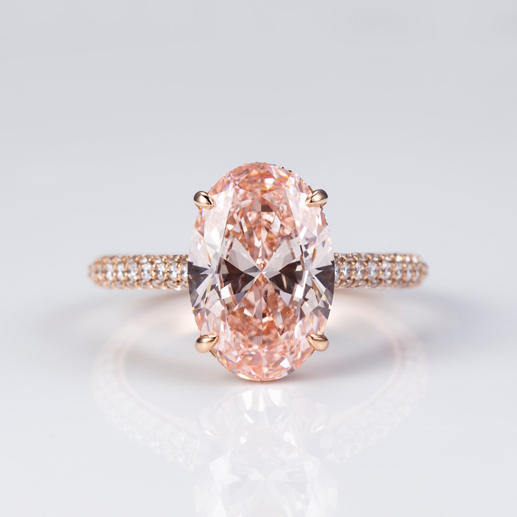 Eternal Blush Oval Pink Diamond Ring - IN STOCK