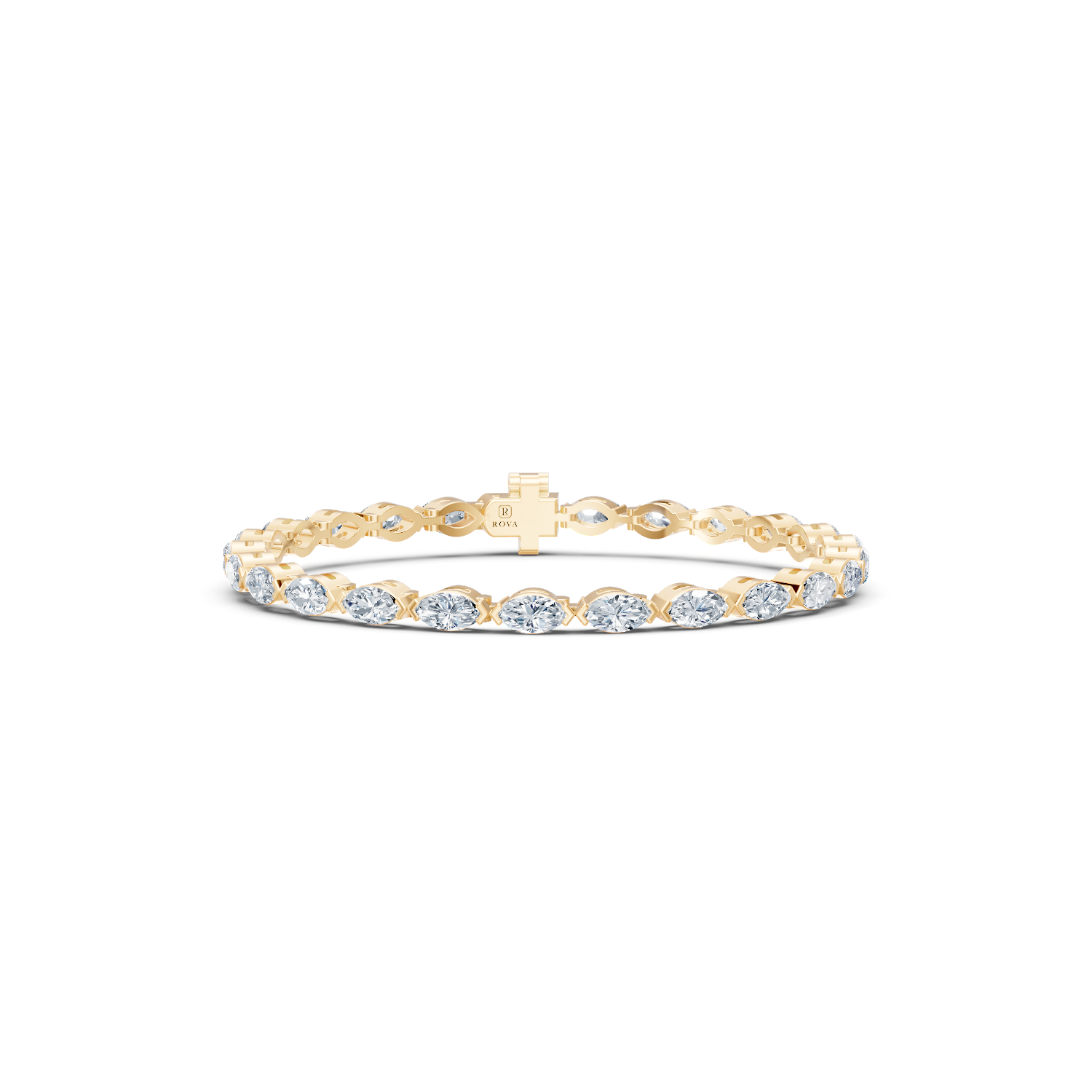 Marquise Tennis Bracelet 18k Gold