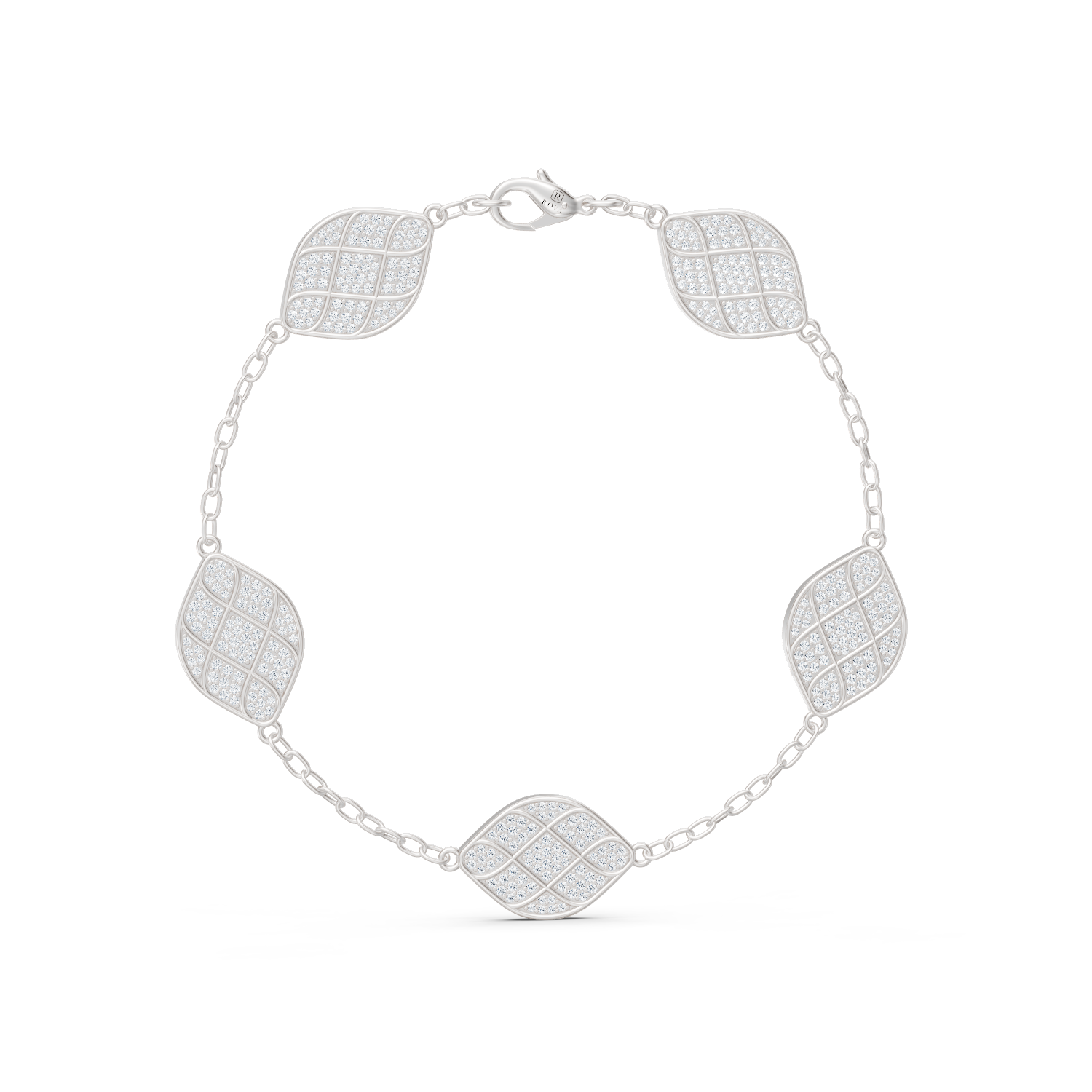 Radiant Pavé Leaf Bracelet