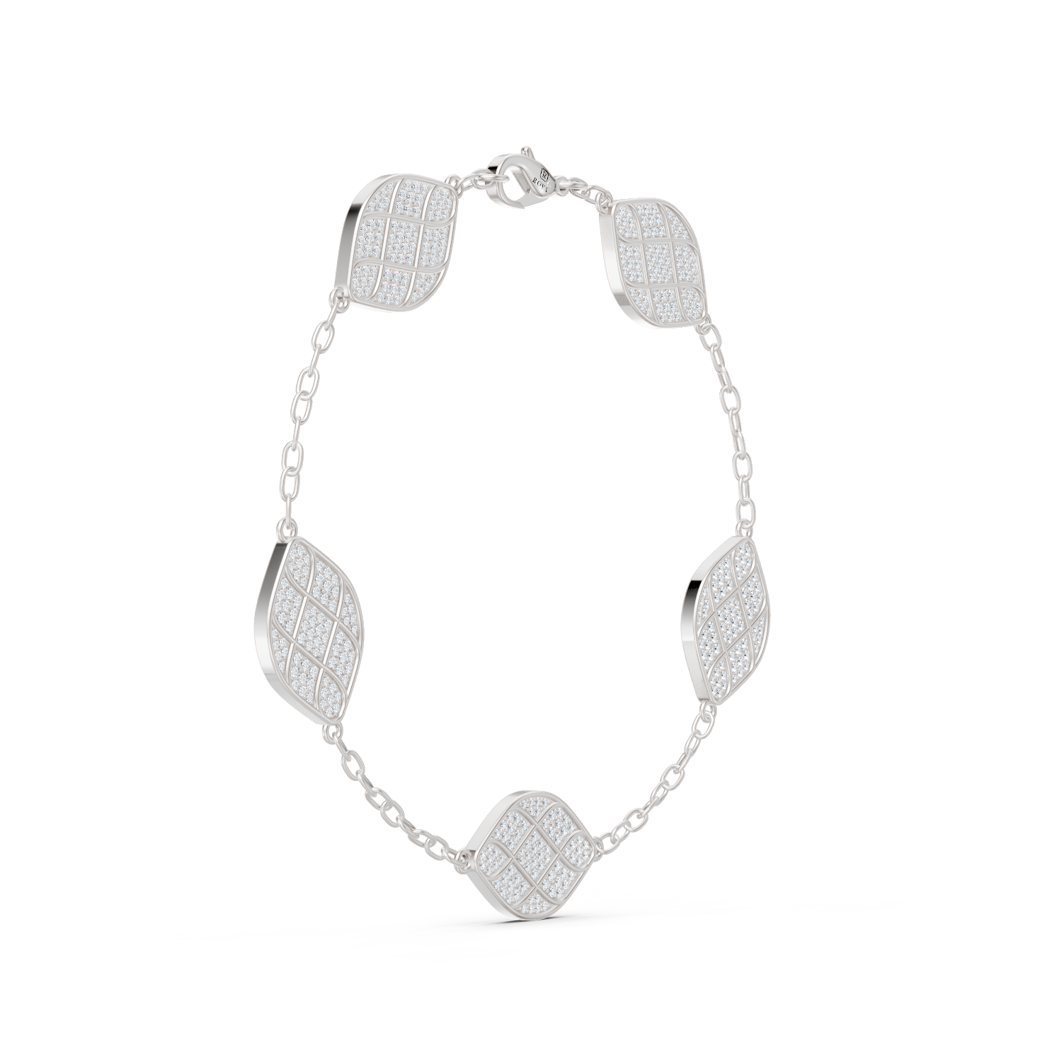 Radiant Pavé Leaf Bracelet