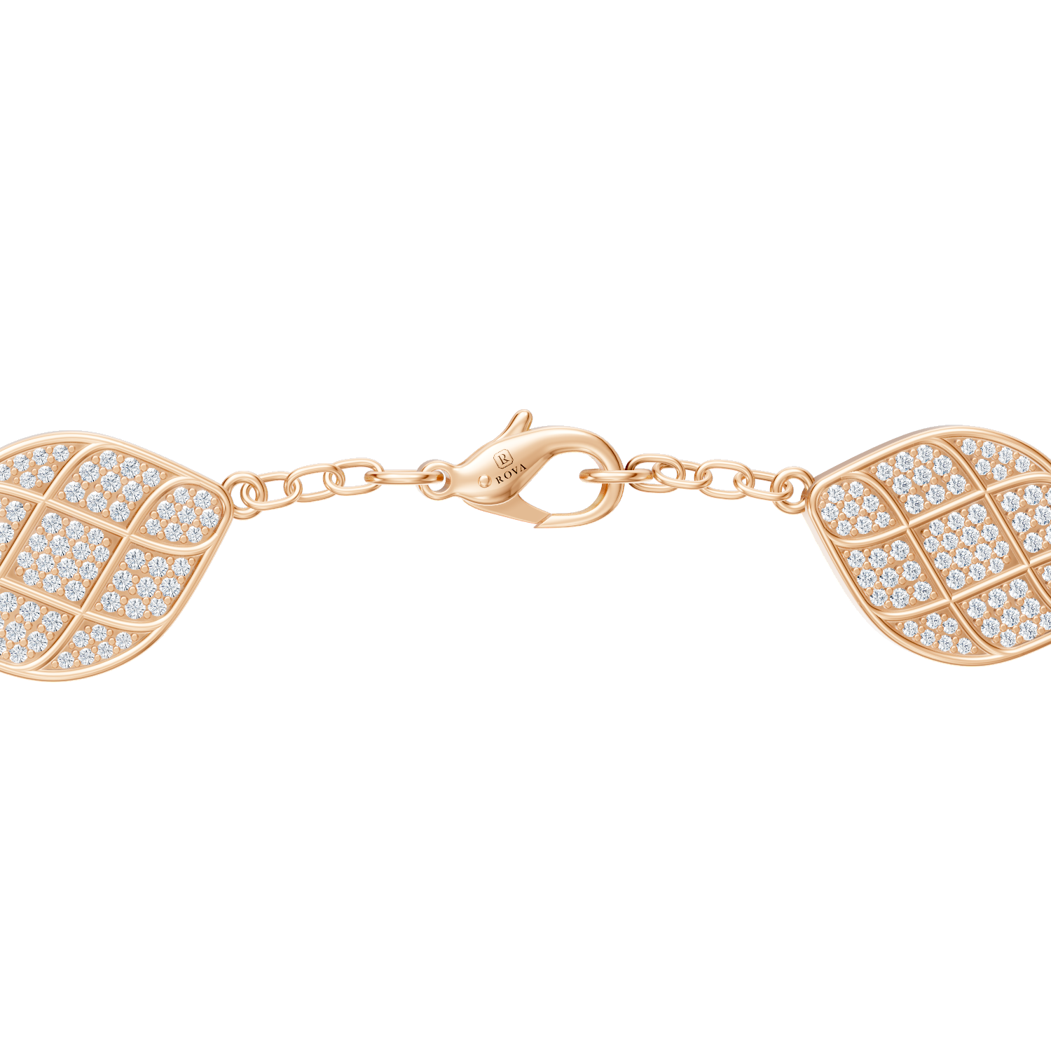 Radiant Pavé Leaf Necklace
