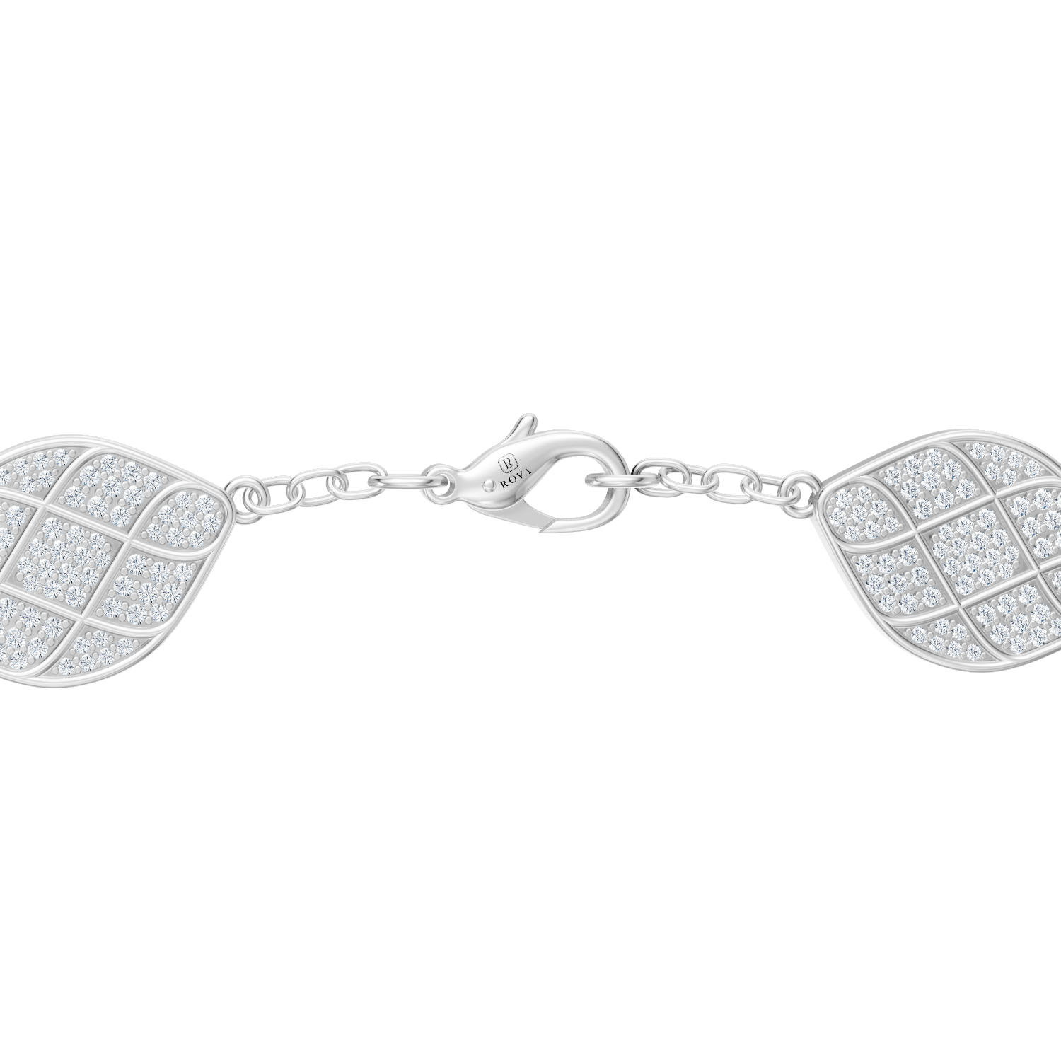 Radiant Pavé Leaf Necklace