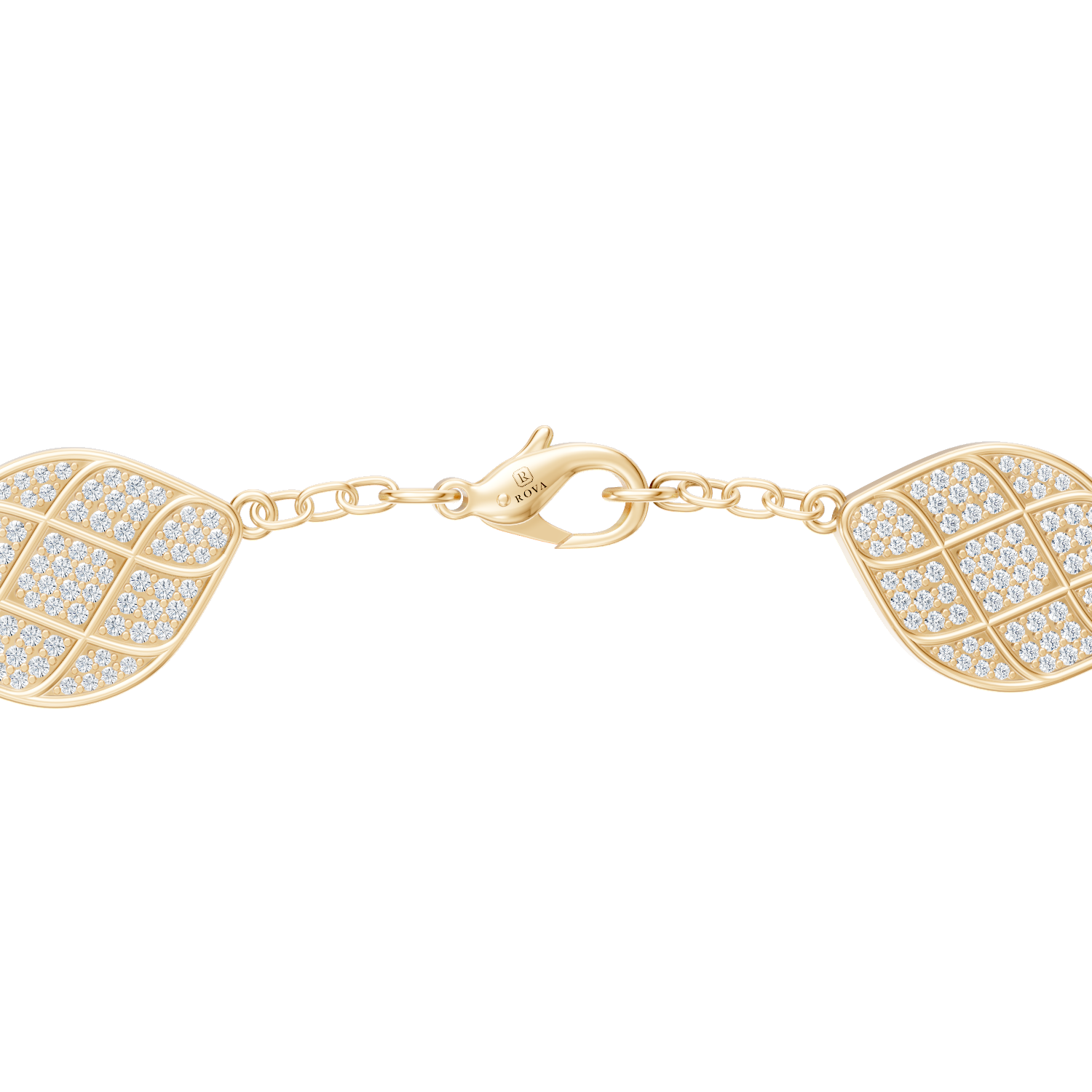 Radiant Pavé Leaf Necklace
