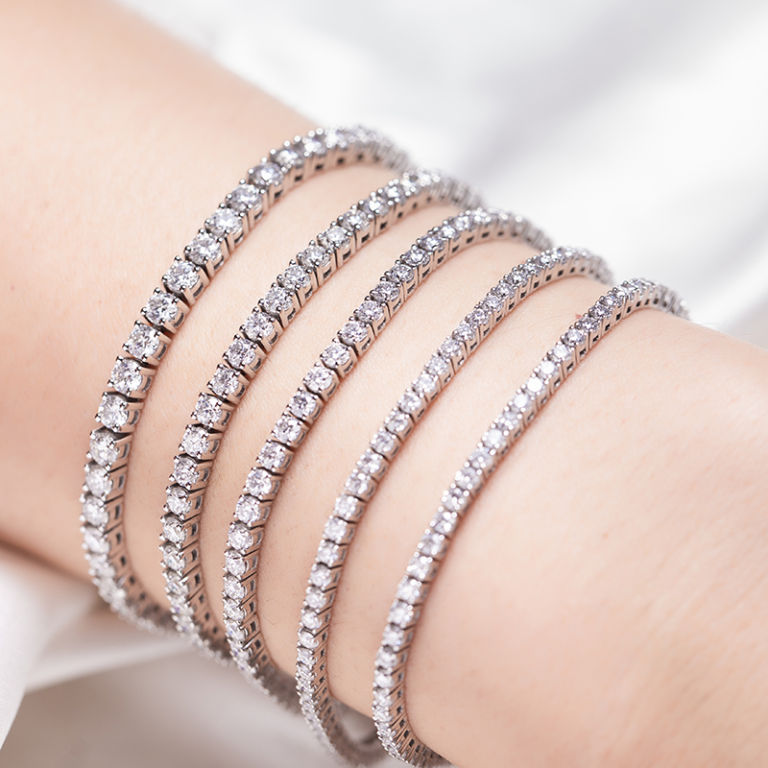 Classic Tennis Bracelet 14k White Gold - IN STOCK